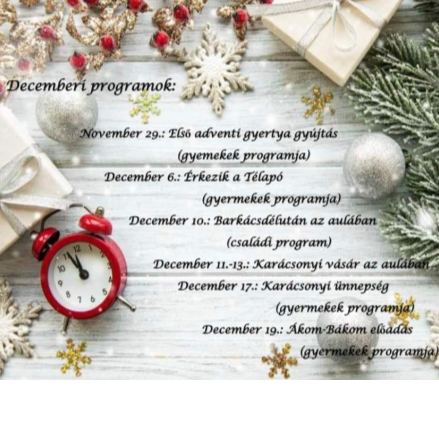 Decemberi programok 