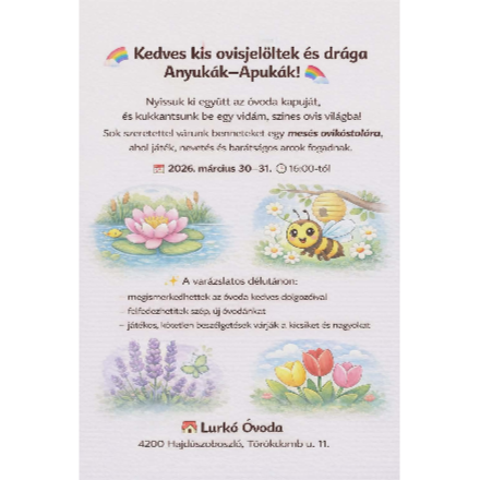 Nyílt nap a leendő kiscsoportosoknak